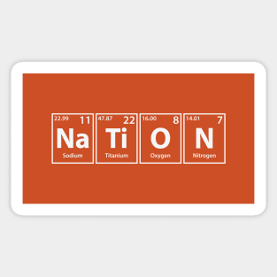 Nation (Na-Ti-O-N) Periodic Elements Spelling Sticker